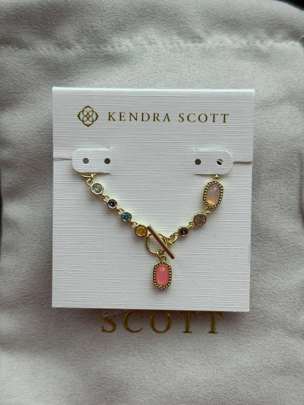 Kendra Scott pink pendant bracelet